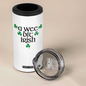 Funny Irish Heritage 4 in 1 Can Cooler Tumbler A Wee Bit Irish St Patrick's Day Shamrock TS11 Print Your Wear