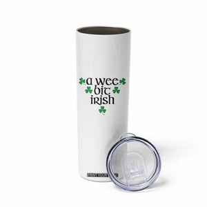 Funny Irish Heritage Skinny Tumbler A Wee Bit Irish St Patrick's Day Shamrock TS11 Print Your Wear