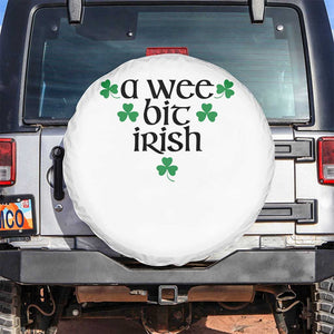 Funny Irish Heritage Spare Tire Cover A Wee Bit Irish St Patrick's Day Shamrock TS11 No hole White Print Your Wear