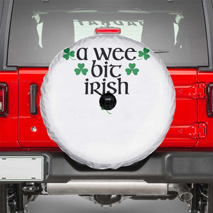 Funny Irish Heritage Spare Tire Cover A Wee Bit Irish St Patrick's Day Shamrock TS11 White Print Your Wear