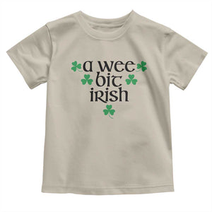 Funny Irish Heritage Toddler T Shirt A Wee Bit Irish St Patrick's Day Shamrock TS11 Sand Print Your Wear