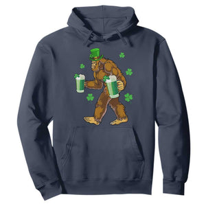 Funny Bigfoot St Patrick's Day Irish Beer Drinking Hoodie TS11 Navy Print Your Wear