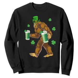 Funny Bigfoot St Patrick's Day Irish Beer Drinking Sweatshirt TS11 Black Print Your Wear