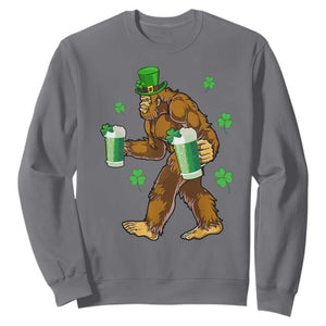 Funny Bigfoot St Patrick's Day Irish Beer Drinking Sweatshirt TS11 Charcoal Print Your Wear