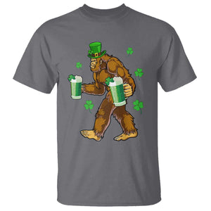 Funny Bigfoot St Patrick's Day Irish Beer Drinking T Shirt TS11 Charcoal Print Your Wear