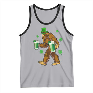 Funny Bigfoot St Patrick's Day Irish Beer Drinking Tank Top TS11 Athletic Heather Black Print Your Wear