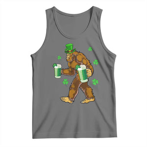 Funny Bigfoot St Patrick's Day Irish Beer Drinking Tank Top TS11 Black Heather Print Your Wear