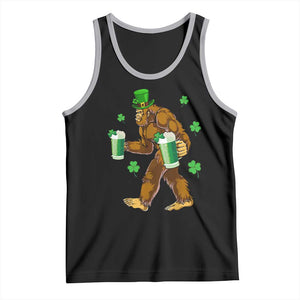 Funny Bigfoot St Patrick's Day Irish Beer Drinking Tank Top TS11 Black Athletic Heather Print Your Wear