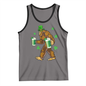 Funny Bigfoot St Patrick's Day Irish Beer Drinking Tank Top TS11 Deep Heather Black Print Your Wear