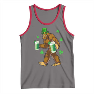 Funny Bigfoot St Patrick's Day Irish Beer Drinking Tank Top TS11 Deep Heather Red Print Your Wear