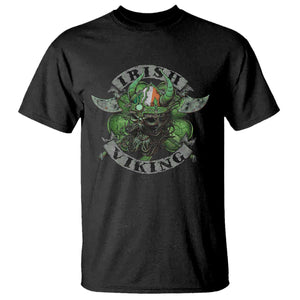 Funny Irish Viking T Shirt Vintage Shamrock Celtic Viking Skull TS11 Black Print Your Wear