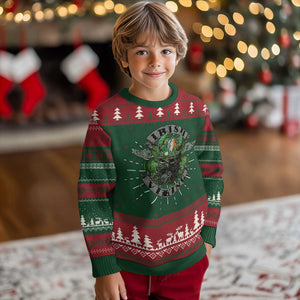 Funny Irish Viking Knit Sweatshirt Vintage Shamrock Celtic Viking Skull TS11 Christmas Print Your Wear