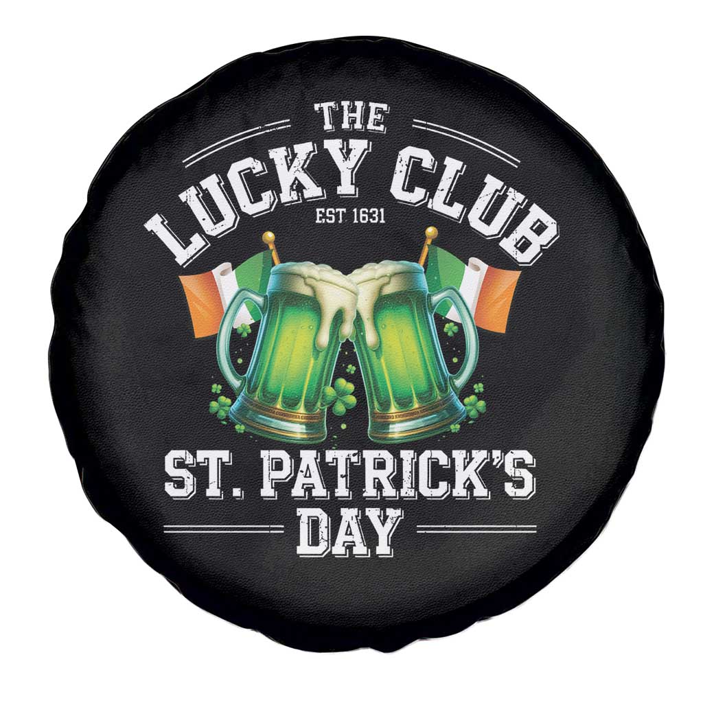 Funny St Patrick's Day Irish Beer Drinking Spare Tire Cover The Lucky Beer Club Ireland Flag TS11 Print Your Wear