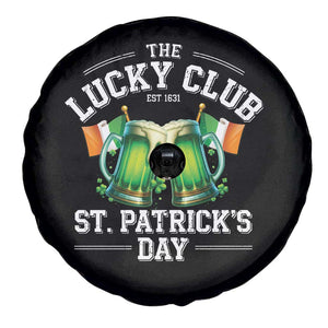 Funny St Patrick's Day Irish Beer Drinking Spare Tire Cover The Lucky Beer Club Ireland Flag TS11 Print Your Wear
