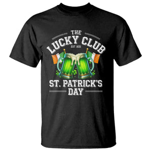 Funny St Patrick's Day Irish Beer Drinking T Shirt The Lucky Beer Club Ireland Flag TS11 Black Print Your Wear