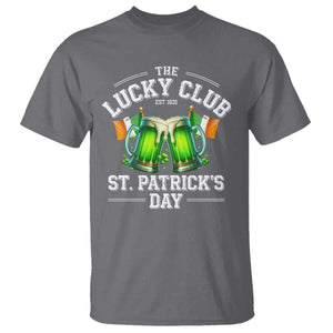 Funny St Patrick's Day Irish Beer Drinking T Shirt The Lucky Beer Club Ireland Flag TS11 Charcoal Print Your Wear
