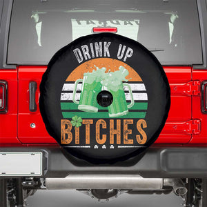 Funny St Patrick's Day Irish Beer Drinking Spare Tire Cover Drink Up Bitches Beer Mug TS11 Black Print Your Wear