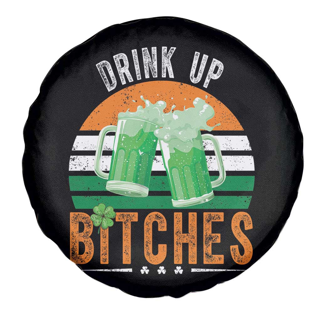 Funny St Patrick's Day Irish Beer Drinking Spare Tire Cover Drink Up Bitches Beer Mug TS11 Print Your Wear