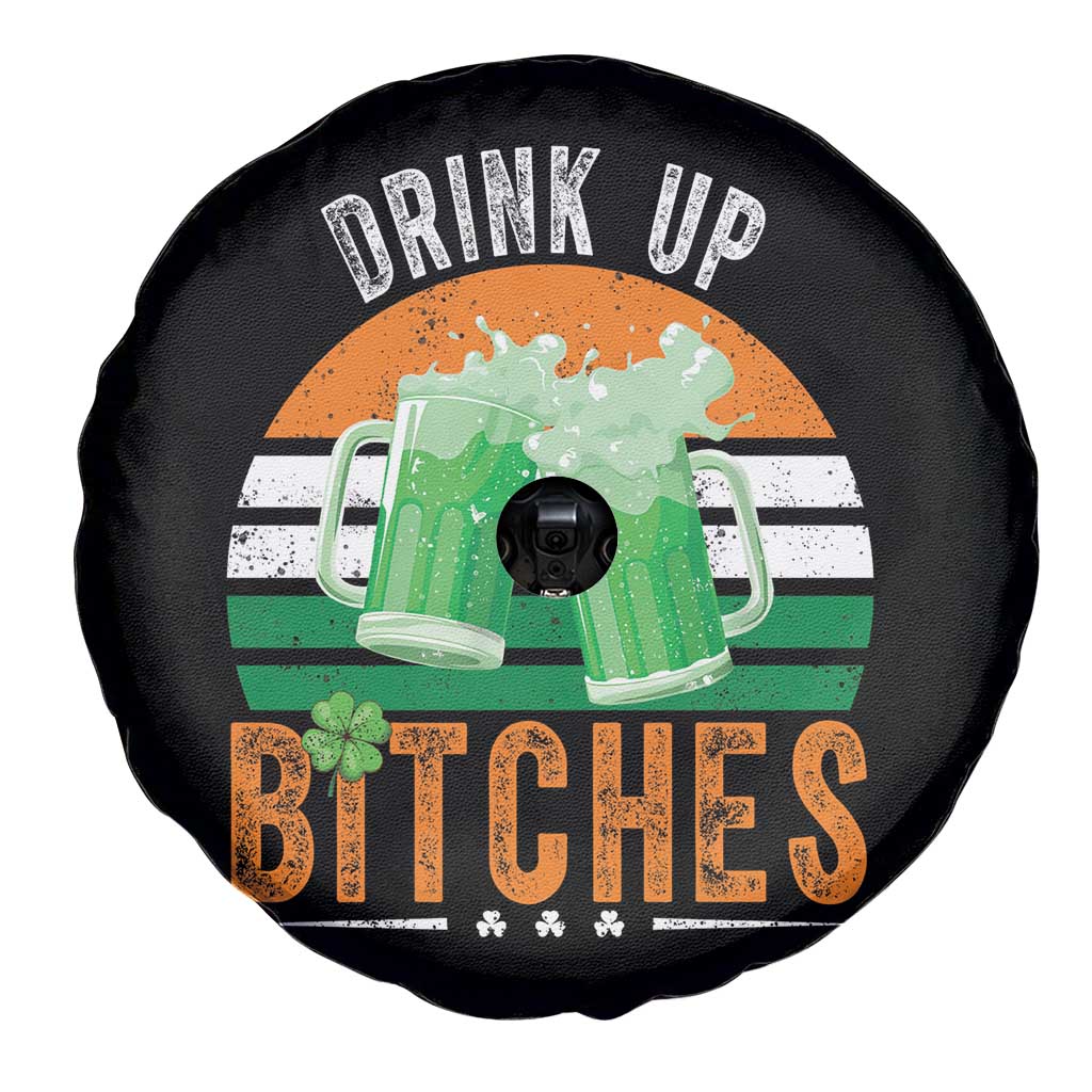 Funny St Patrick's Day Irish Beer Drinking Spare Tire Cover Drink Up Bitches Beer Mug TS11 Print Your Wear