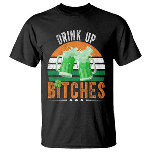 Funny St Patrick's Day Irish Beer Drinking T Shirt Drink Up Bitches Beer Mug TS11 Black Print Your Wear