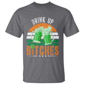 Funny St Patrick's Day Irish Beer Drinking T Shirt Drink Up Bitches Beer Mug TS11 Charcoal Print Your Wear
