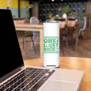 Funny One Lucky Dude Skinny Tumbler St Patrick's Day Clover Horseshoe TS11 Print Your Wear