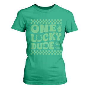 Funny One Lucky Dude T Shirt For Women St Patrick's Day Clover Horseshoe TS11 Irish Green Print Your Wear