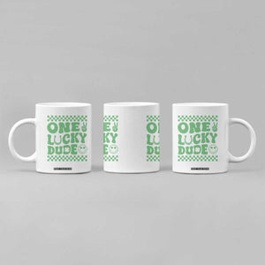 Funny One Lucky Dude Coffee Mug St Patrick's Day Clover Horseshoe TS11 Print Your Wear