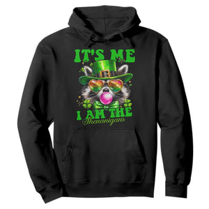 Funny It's Me I Am The Shenanigans Hoodie St Patrick's Day Racoon Shamrock TS11 Black Print Your Wear