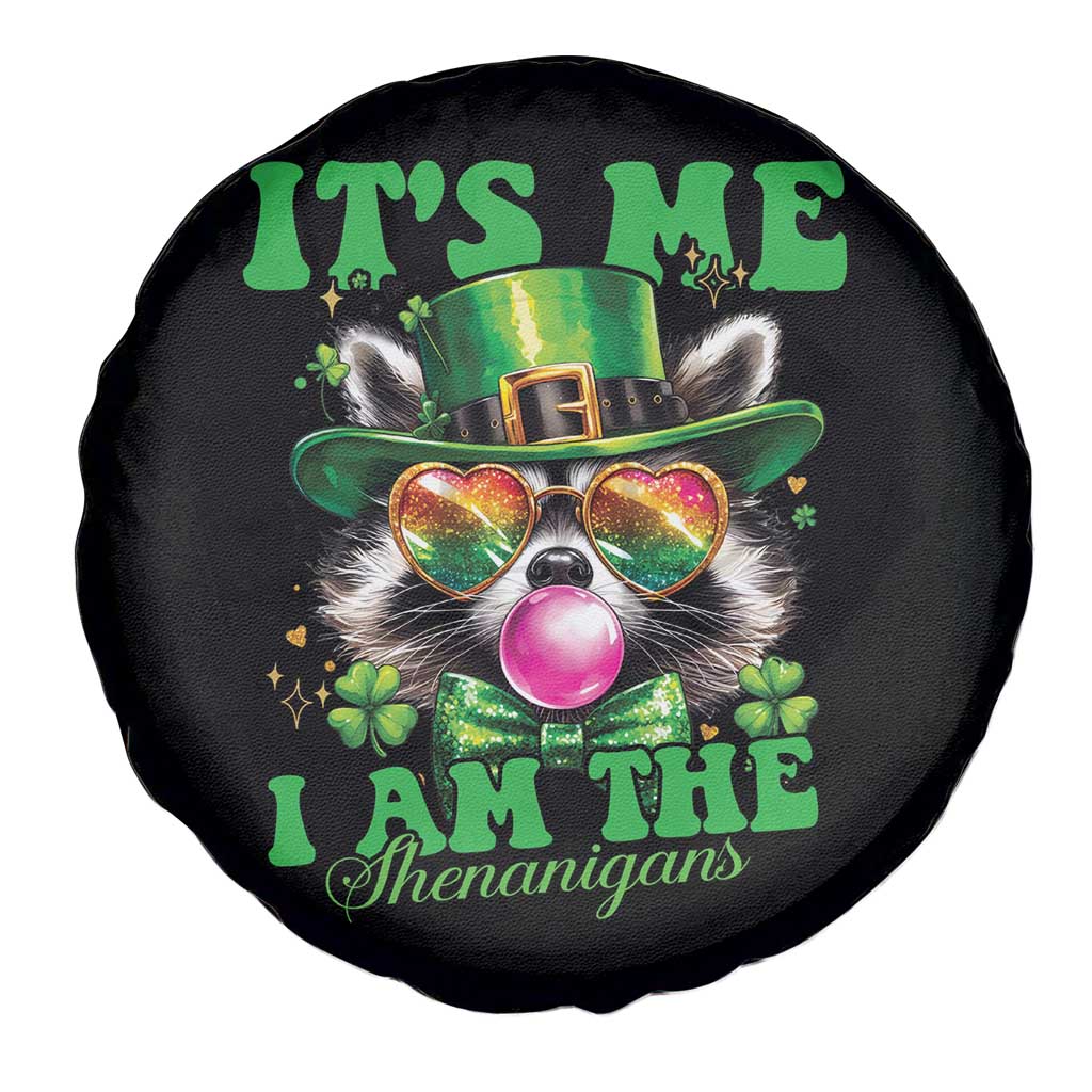 Funny It's Me I Am The Shenanigans Spare Tire Cover St Patrick's Day Racoon Shamrock TS11 Print Your Wear