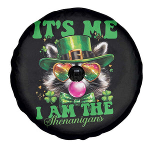 Funny It's Me I Am The Shenanigans Spare Tire Cover St Patrick's Day Racoon Shamrock TS11 Print Your Wear
