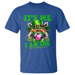 Funny It's Me I Am The Shenanigans T Shirt St Patrick's Day Racoon Shamrock TS11 Royal Blue Print Your Wear