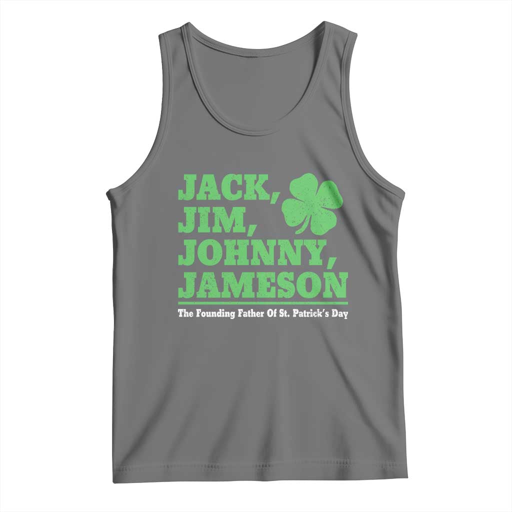Funny St Patricks Day Irish Fathers Jack Jim Johnny Jameson Tank Top TS11 Black Heather Print Your Wear