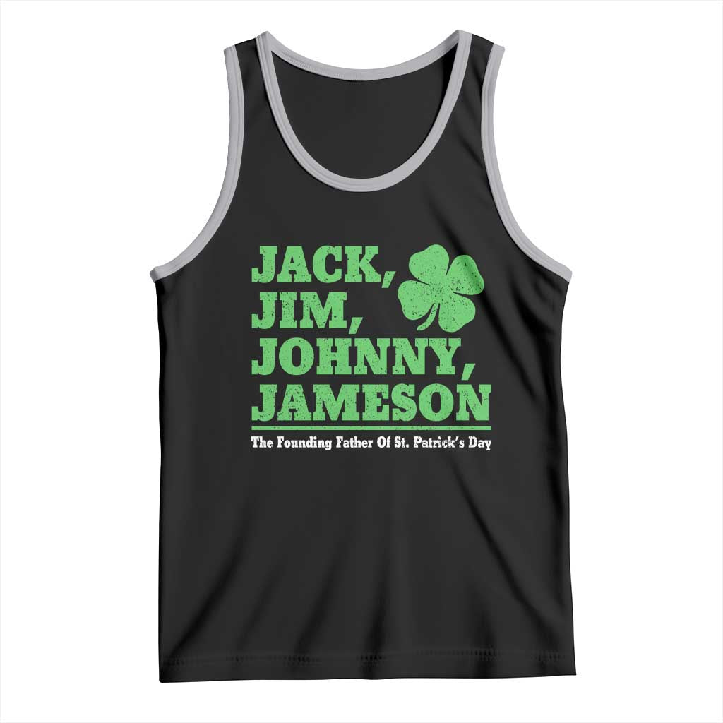 Funny St Patricks Day Irish Fathers Jack Jim Johnny Jameson Tank Top TS11 Black Athletic Heather Print Your Wear