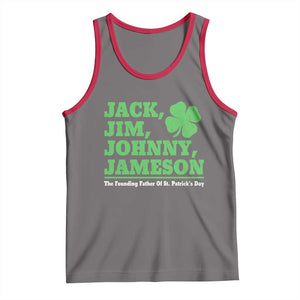 Funny St Patricks Day Irish Fathers Jack Jim Johnny Jameson Tank Top TS11 Deep Heather Red Print Your Wear