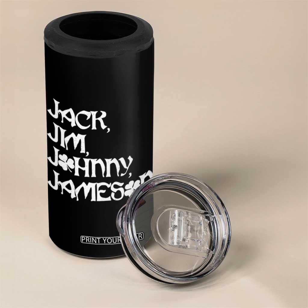 Jack Jim Johnny Jameson St Patricks Day Whiskey Shamrock 4 in 1 Can Cooler Tumbler TS11 Print Your Wear