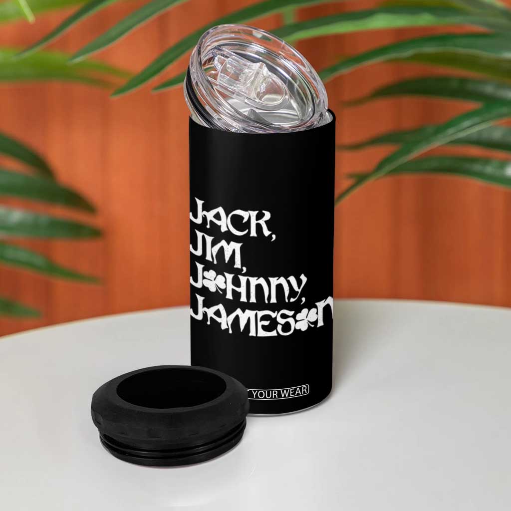Jack Jim Johnny Jameson St Patricks Day Whiskey Shamrock 4 in 1 Can Cooler Tumbler TS11 Print Your Wear