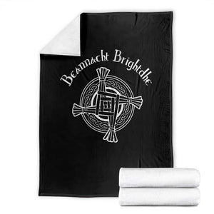 St Brigids Day Throw Blanket Beannacht Brighdhe Gaelic Irish Imbolc TS11 Black Print Your Wear