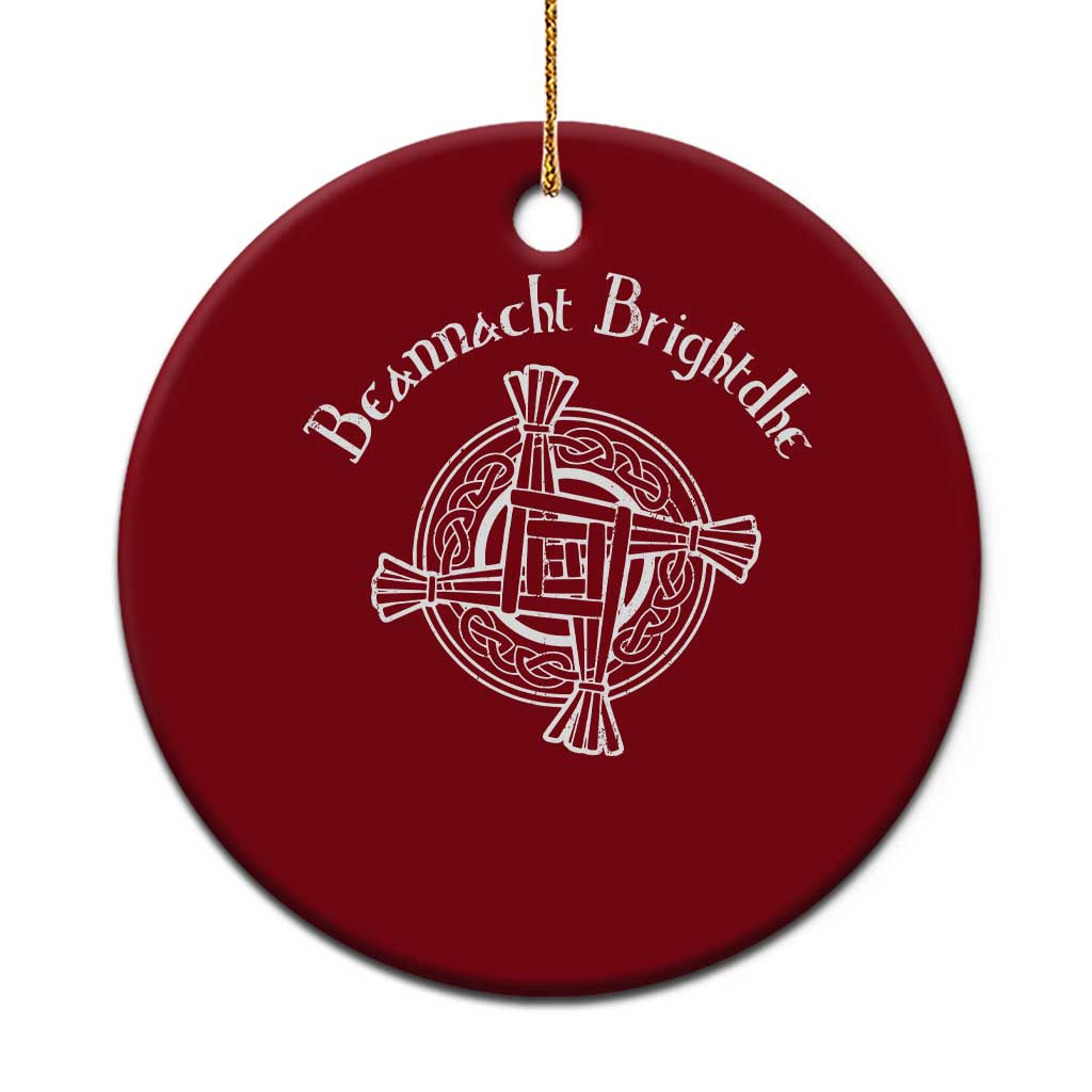 St Brigids Day Ceramic Ornament Beannacht Brighdhe Gaelic Irish Imbolc TS11 1pc Red Print Your Wear