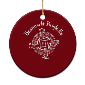 St Brigids Day Ceramic Ornament Beannacht Brighdhe Gaelic Irish Imbolc TS11 1pc Red Print Your Wear