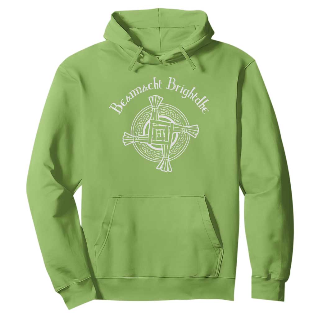 St Brigids Day Hoodie Beannacht Brighdhe Gaelic Irish Imbolc TS11 Lime Print Your Wear