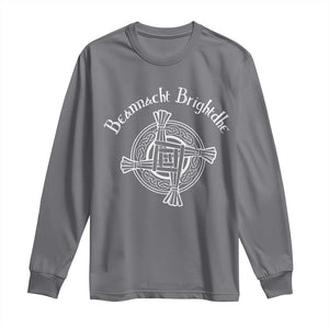 St Brigids Day Long Sleeve Shirt Beannacht Brighdhe Gaelic Irish Imbolc TS11 Charcoal Print Your Wear