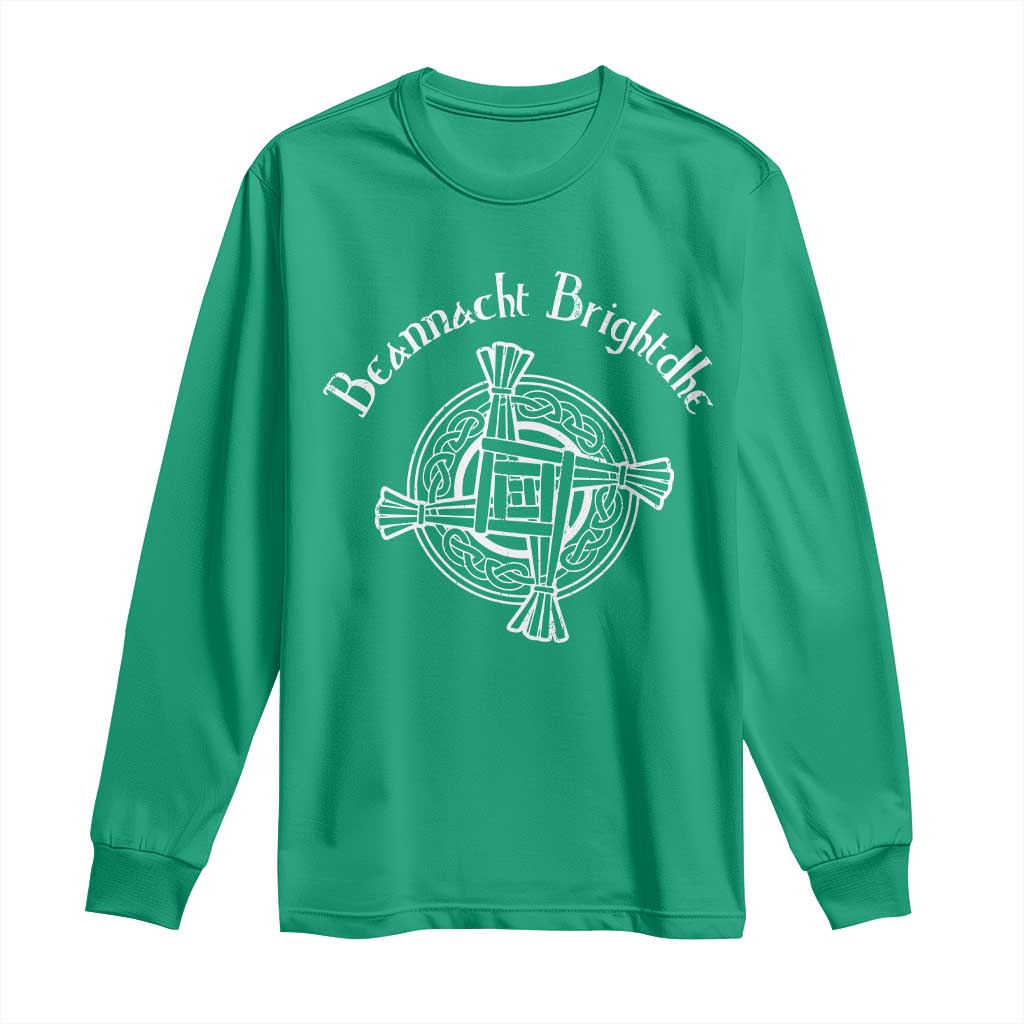 St Brigids Day Long Sleeve Shirt Beannacht Brighdhe Gaelic Irish Imbolc TS11 Irish Green Print Your Wear