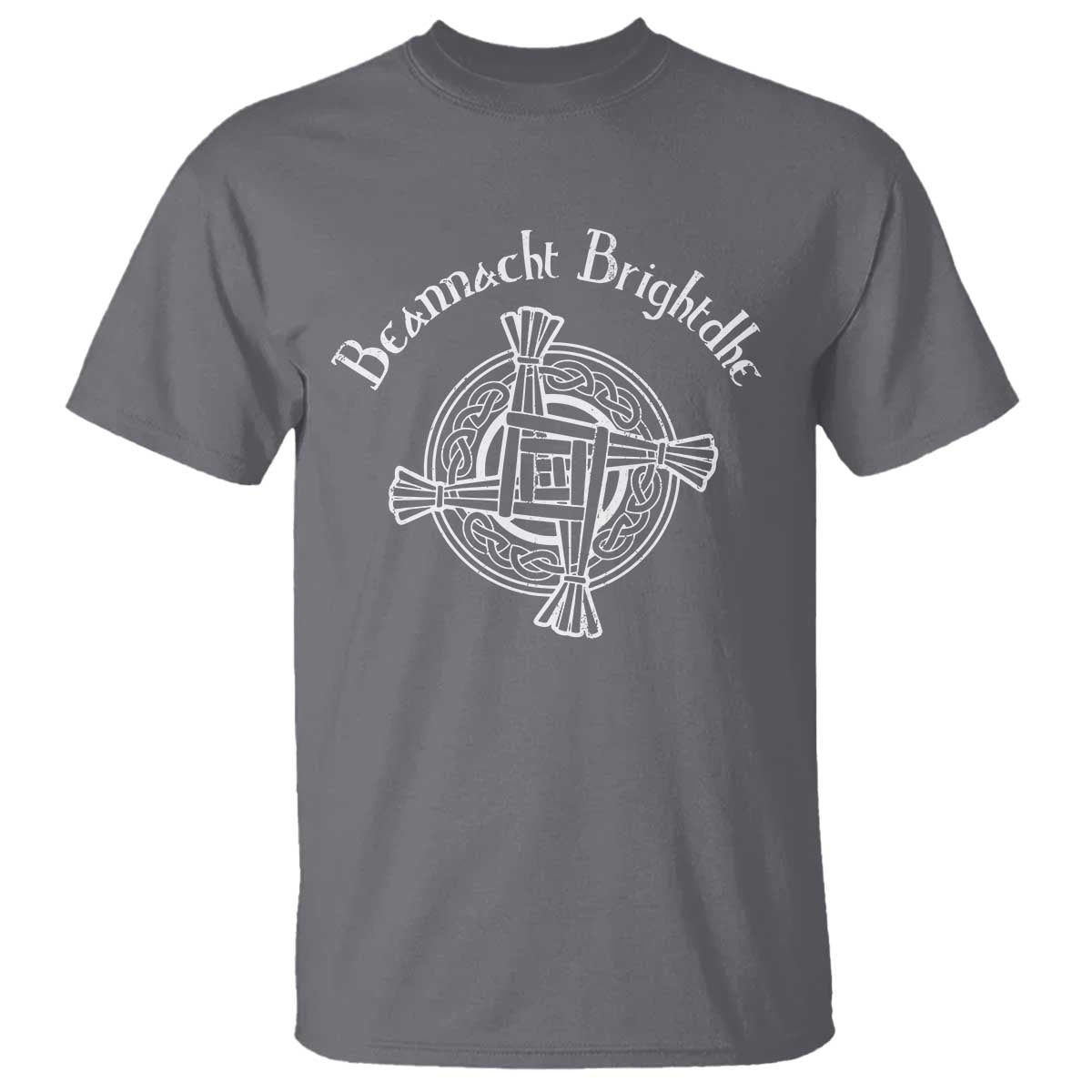 St Brigids Day T Shirt Beannacht Brighdhe Gaelic Irish Imbolc TS11 Charcoal Print Your Wear
