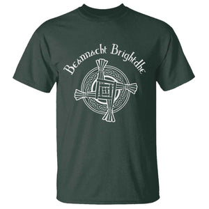 St Brigids Day T Shirt Beannacht Brighdhe Gaelic Irish Imbolc TS11 Dark Forest Green Print Your Wear