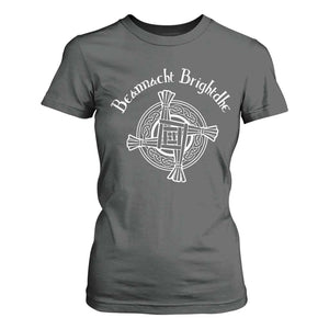 St Brigids Day T Shirt For Women Beannacht Brighdhe Gaelic Irish Imbolc TS11 Dark Heather Print Your Wear