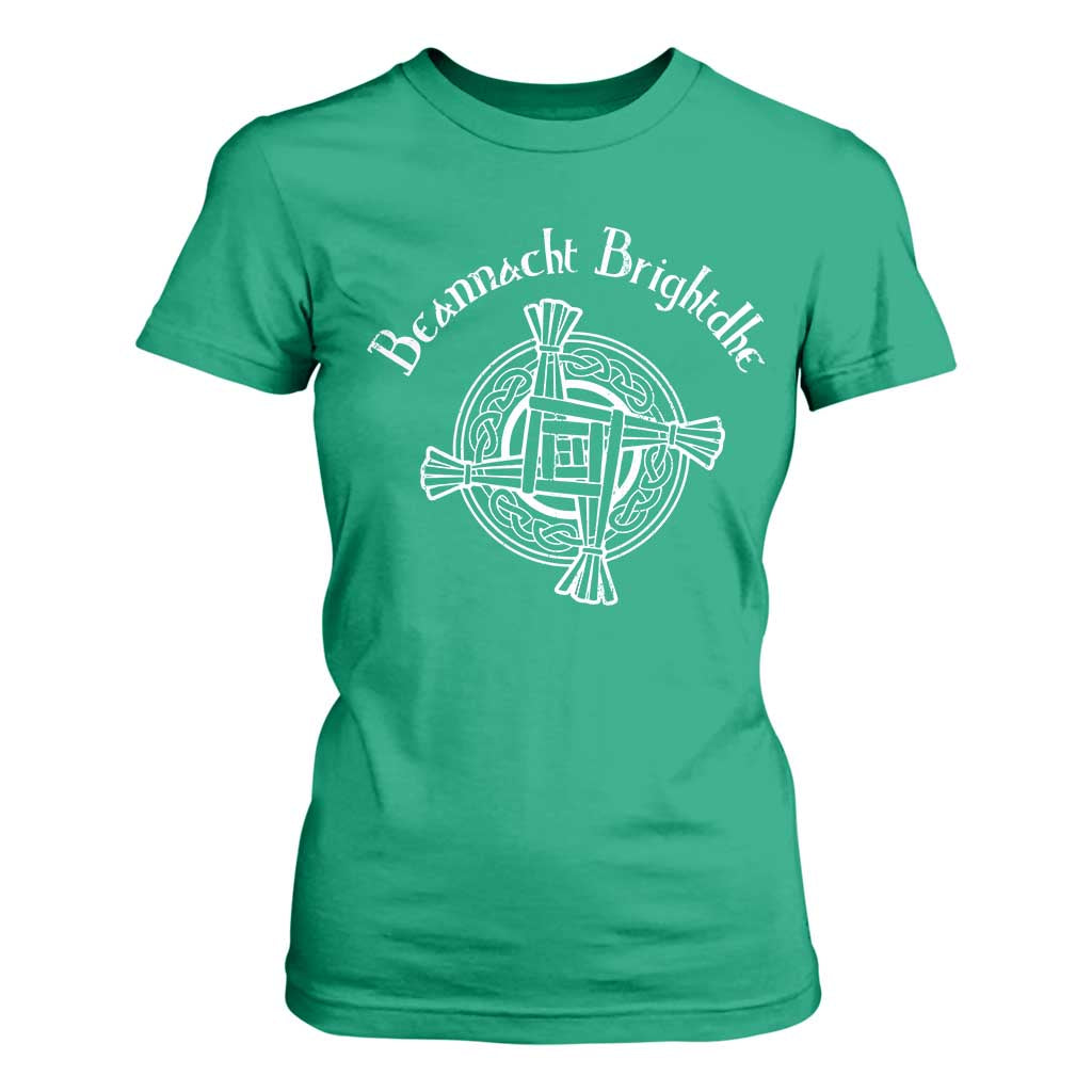St Brigids Day T Shirt For Women Beannacht Brighdhe Gaelic Irish Imbolc TS11 Irish Green Print Your Wear