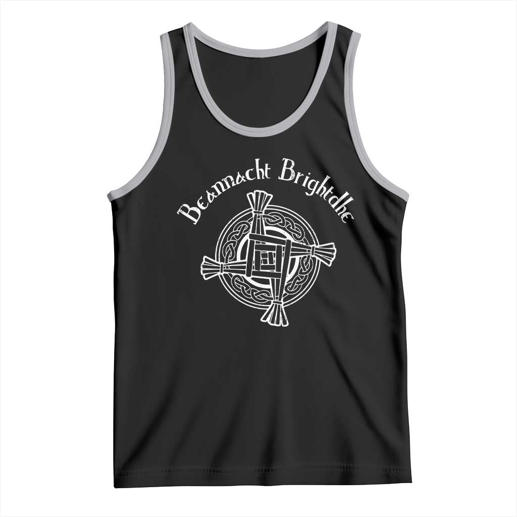 St Brigids Day Tank Top Beannacht Brighdhe Gaelic Irish Imbolc TS11 Black Athletic Heather Print Your Wear
