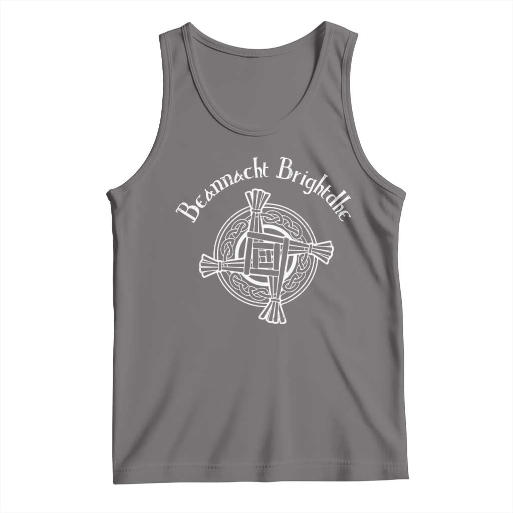 St Brigids Day Tank Top Beannacht Brighdhe Gaelic Irish Imbolc TS11 Deep Heather Print Your Wear