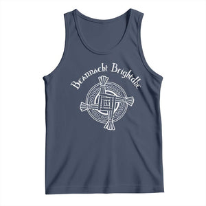 St Brigids Day Tank Top Beannacht Brighdhe Gaelic Irish Imbolc TS11 Navy Print Your Wear